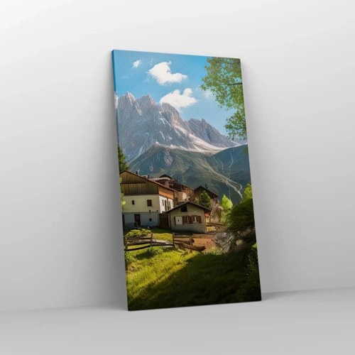 Cuadro sobre lienzo - Impresión de Imagen - Idilio alpino - 45x80 cm