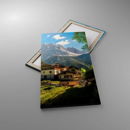Cuadro sobre lienzo - Impresión de Imagen - Idilio alpino - 65x120 cm