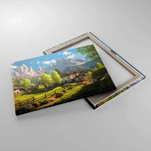 Cuadro sobre lienzo - Impresión de Imagen - Idilio alpino - 70x50 cm
