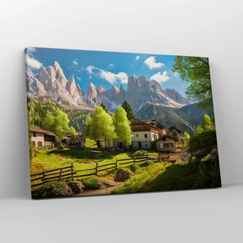 Cuadro sobre lienzo - Impresión de Imagen - Idilio alpino - 70x50 cm