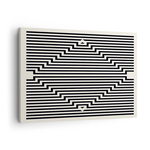 Cuadro sobre lienzo - Impresión de Imagen - Ilusión geométrica - 70x50 cm