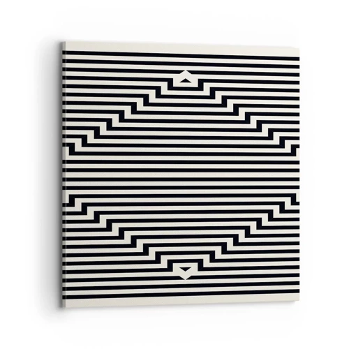 Cuadro sobre lienzo - Impresión de Imagen - Ilusión geométrica - 70x70 cm