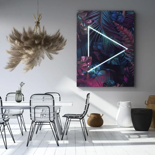 Cuadro sobre lienzo - Impresión de Imagen - Jardín fluorescente - 55x100 cm