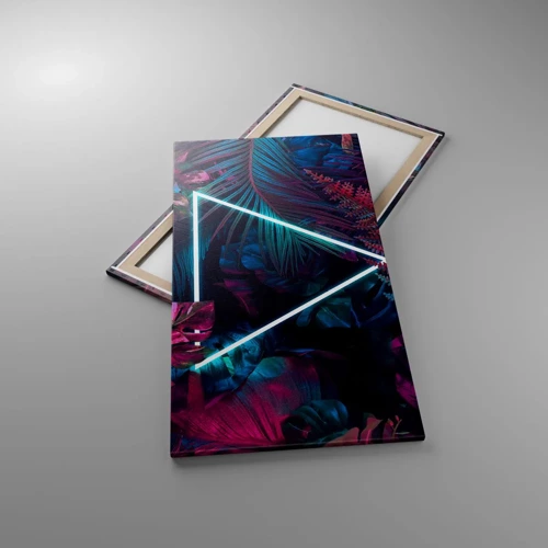 Cuadro sobre lienzo - Impresión de Imagen - Jardín fluorescente - 65x120 cm