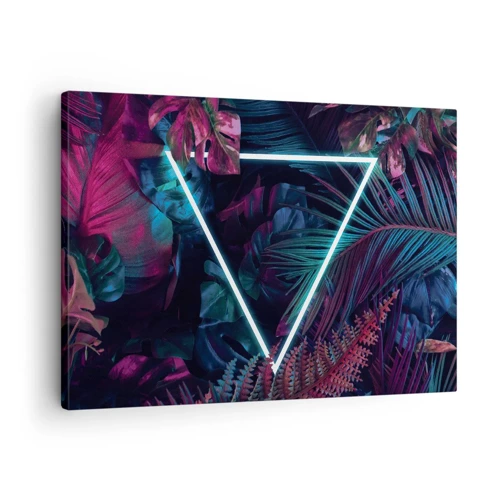 Cuadro sobre lienzo - Impresión de Imagen - Jardín fluorescente - 70x50 cm