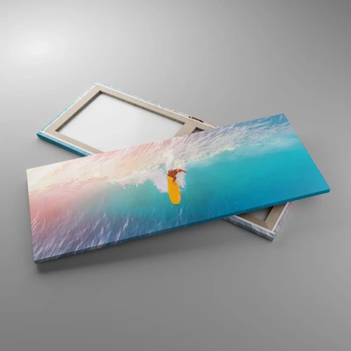 Cuadro sobre lienzo - Impresión de Imagen - Jinete del océano - 100x40 cm