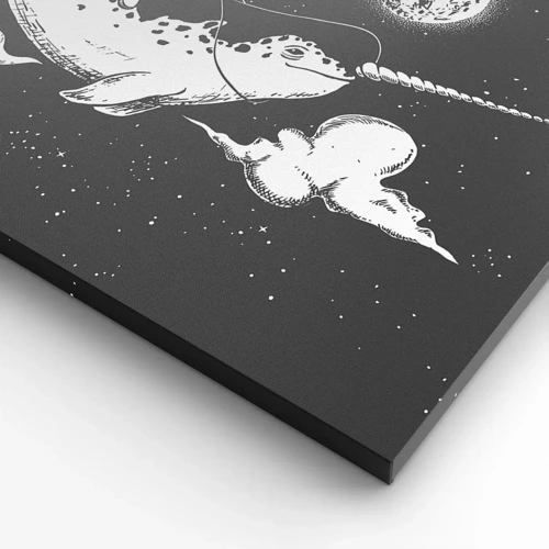 Cuadro sobre lienzo - Impresión de Imagen - Jinete espacial - 120x50 cm
