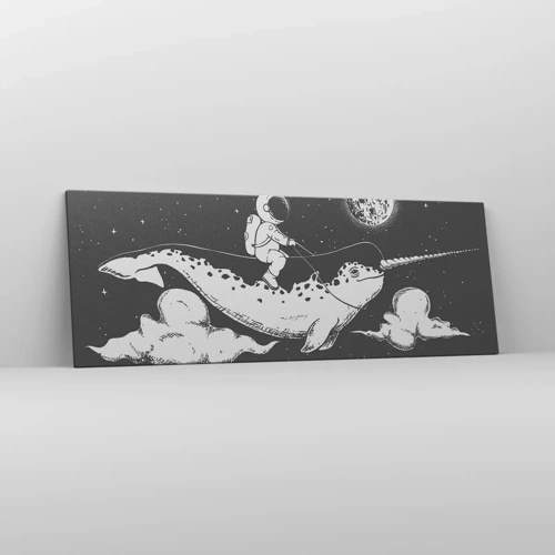 Cuadro sobre lienzo - Impresión de Imagen - Jinete espacial - 140x50 cm