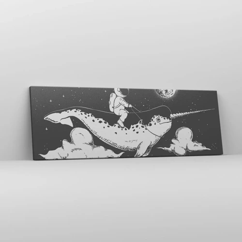 Cuadro sobre lienzo - Impresión de Imagen - Jinete espacial - 90x30 cm