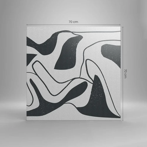 Cuadro sobre lienzo - Impresión de Imagen - Juego abstracto en un laberinto - 70x70 cm