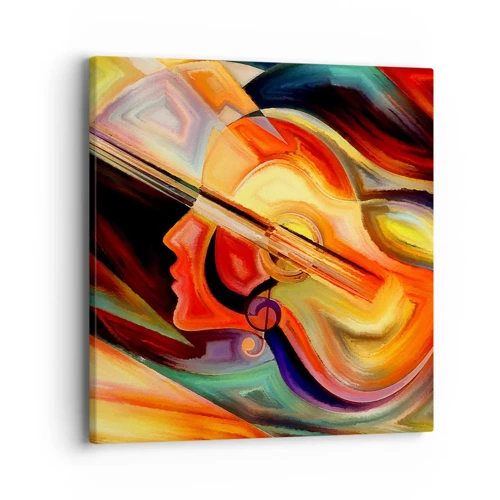 Cuadro sobre lienzo - Impresión de Imagen - Juego musical - 40x40 cm