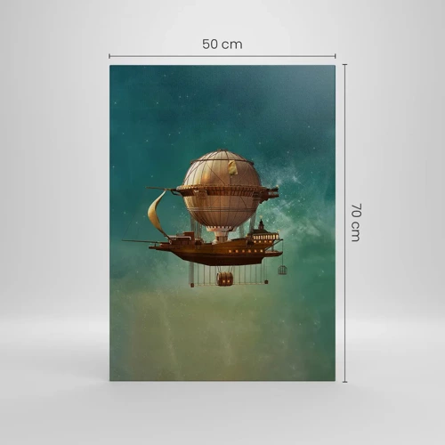 Cuadro sobre lienzo - Impresión de Imagen - Julio Verne saluda - 50x70 cm