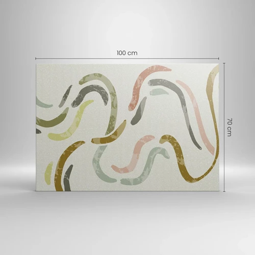 Cuadro sobre lienzo - Impresión de Imagen - La alegre danza de la abstracción - 100x70 cm