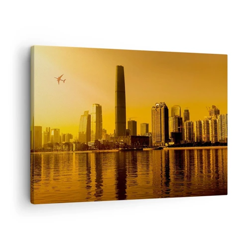 Cuadro sobre lienzo - Impresión de Imagen - La ciudad dorada - 70x50 cm