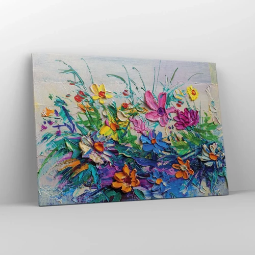 Cuadro sobre lienzo - Impresión de Imagen - La energía de las flores - 100x70 cm