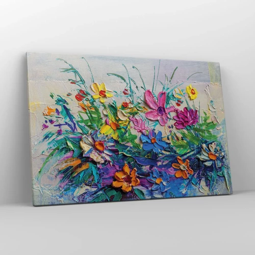 Cuadro sobre lienzo - Impresión de Imagen - La energía de las flores - 120x80 cm