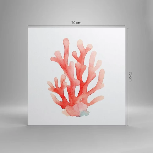 Cuadro sobre lienzo - Impresión de Imagen - La hermosura del color coral - 70x70 cm