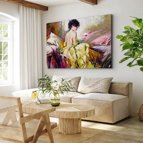 Cuadro sobre lienzo - Impresión de Imagen - La hermosura y frescura de la flor - 70x50 cm