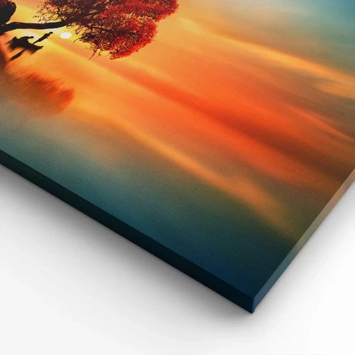 Cuadro sobre lienzo - Impresión de Imagen - La lejanía y el silencio del mundo - 140x50 cm
