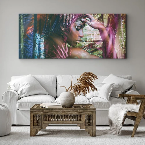 Cuadro sobre lienzo - Impresión de Imagen - La madre naturaleza en la selva - 100x40 cm