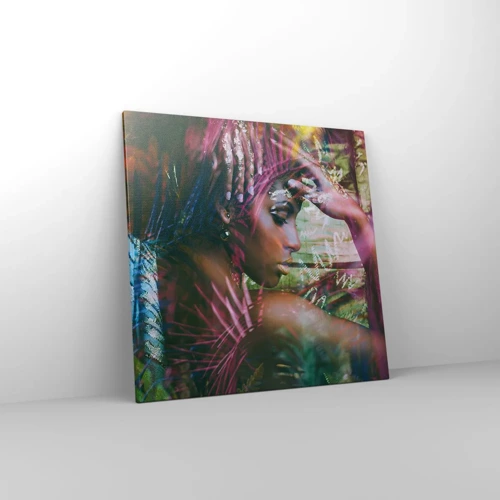 Cuadro sobre lienzo - Impresión de Imagen - La madre naturaleza en la selva - 70x70 cm