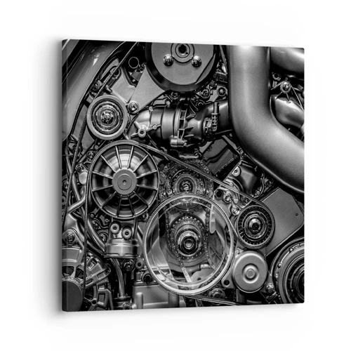 Cuadro sobre lienzo - Impresión de Imagen - La poesía de la mecánica - 30x30 cm