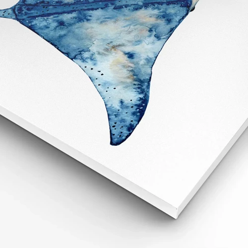 Cuadro sobre lienzo - Impresión de Imagen - La vida en azul - 55x100 cm