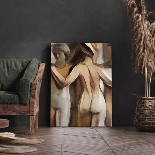 Cuadro sobre lienzo - Impresión de Imagen - Las tres Gracias 2.0 - 45x80 cm