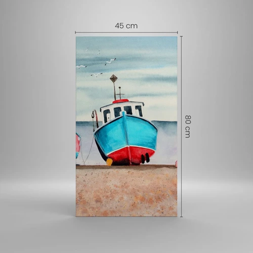 Cuadro sobre lienzo - Impresión de Imagen - Listos para la pesca - 45x80 cm