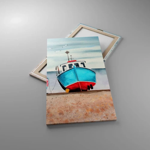 Cuadro sobre lienzo - Impresión de Imagen - Listos para la pesca - 55x100 cm