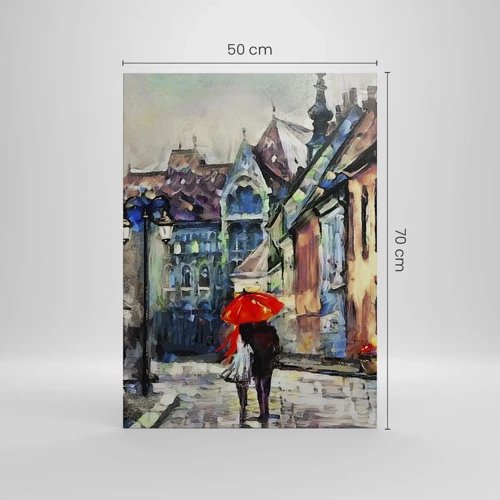 Cuadro sobre lienzo - Impresión de Imagen - Lluvia para dos - 50x70 cm
