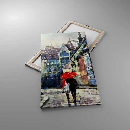 Cuadro sobre lienzo - Impresión de Imagen - Lluvia para dos - 65x120 cm