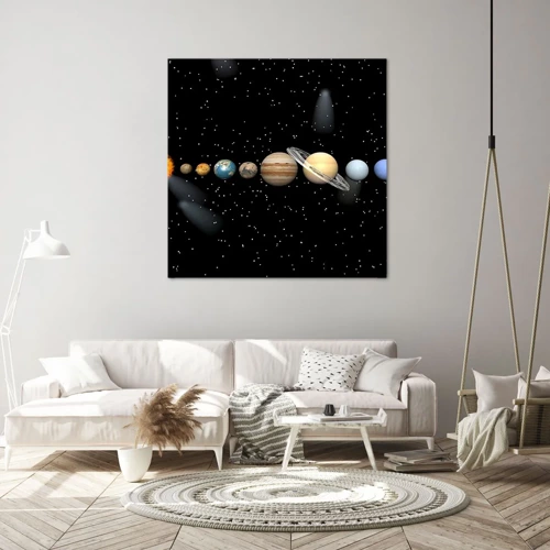 Cuadro sobre lienzo - Impresión de Imagen - Los planetas en armonía - 30x30 cm