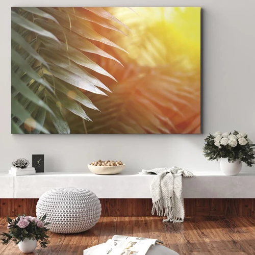 Cuadro sobre lienzo - Impresión de Imagen - Mañana en la selva - 120x80 cm