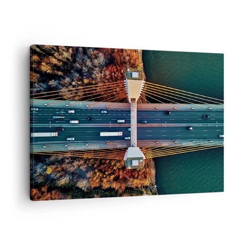 Cuadro sobre lienzo - Impresión de Imagen - Más allá de las aguas, más allá de los bosques - 70x50 cm