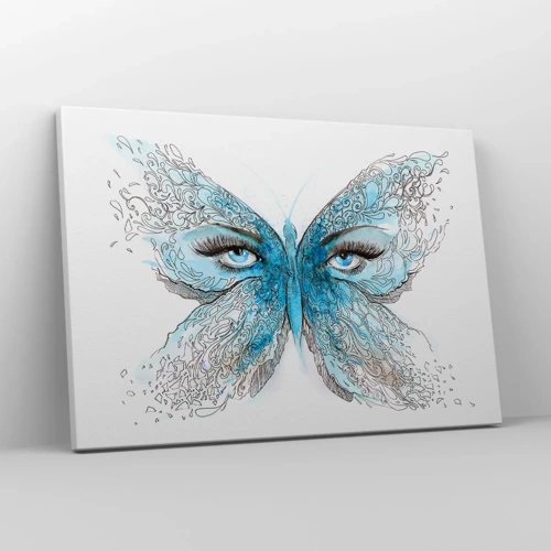 Cuadro sobre lienzo - Impresión de Imagen - Mirada de mariposa - 70x50 cm