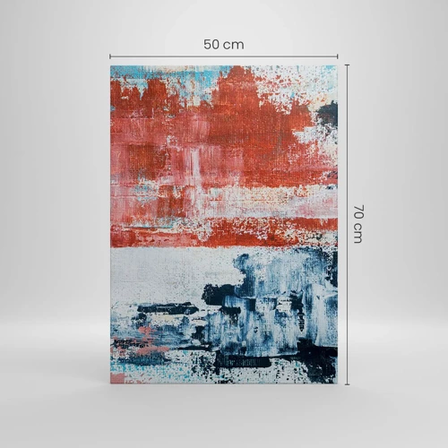 Cuadro sobre lienzo - Impresión de Imagen - Mitad abstracción, mitad abstracción - 50x70 cm