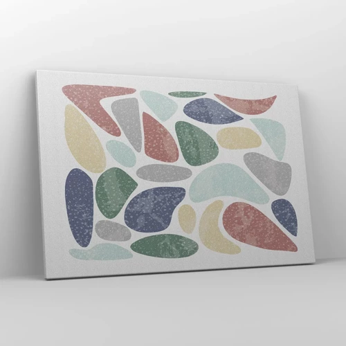 Cuadro sobre lienzo - Impresión de Imagen - Mosaico de colores empolvados - 120x80 cm
