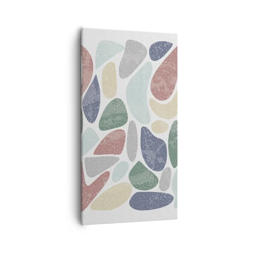 Cuadro sobre lienzo - Impresión de Imagen - Mosaico de colores empolvados - 55x100 cm