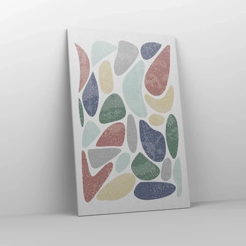 Cuadro sobre lienzo - Impresión de Imagen - Mosaico de colores empolvados - 80x120 cm