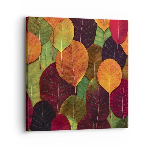 Cuadro sobre lienzo - Impresión de Imagen - Mosaico de otoño - 30x30 cm