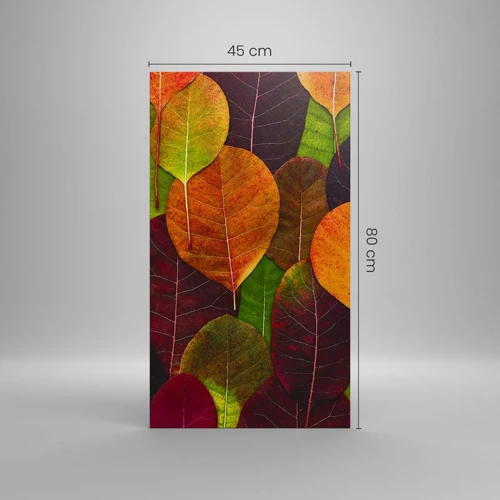 Cuadro sobre lienzo - Impresión de Imagen - Mosaico de otoño - 45x80 cm