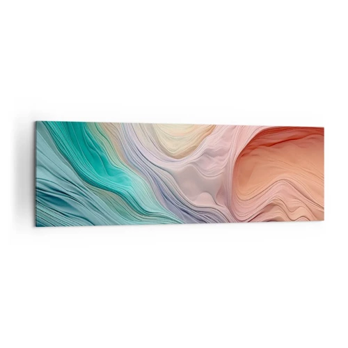 Cuadro sobre lienzo - Impresión de Imagen - Ola arco iris - 160x50 cm