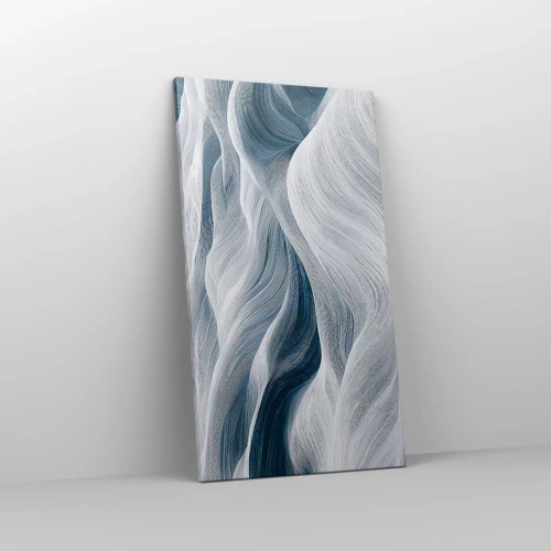 Cuadro sobre lienzo - Impresión de Imagen - Olas blancas y azules - 45x80 cm