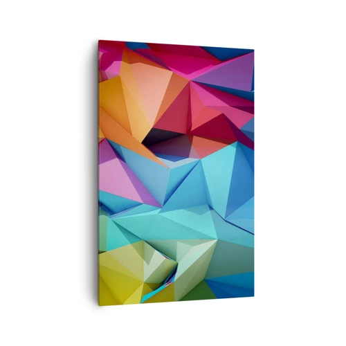 Cuadro sobre lienzo - Impresión de Imagen - Origami arco iris - 80x120 cm
