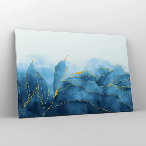 Cuadro sobre lienzo - Impresión de Imagen - Oro y azul - 120x80 cm