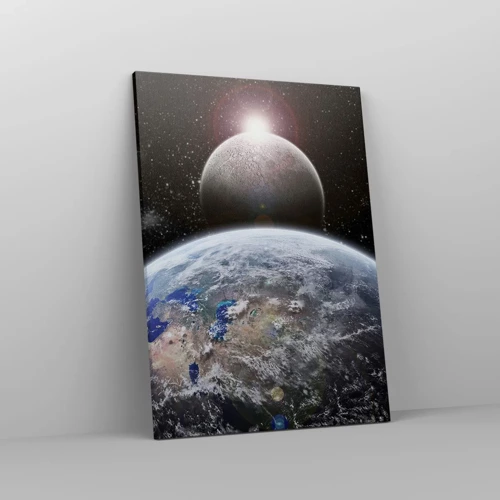 Cuadro sobre lienzo - Impresión de Imagen - Paisaje cósmico - amanecer - 50x70 cm