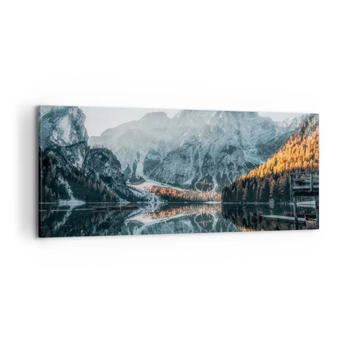 Cuadro sobre lienzo - Impresión de Imagen - Paisaje en el espejo - 120x50 cm