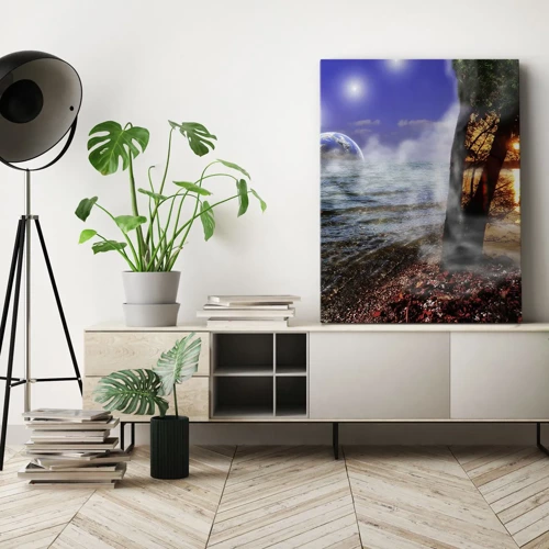 Cuadro sobre lienzo - Impresión de Imagen - Paisaje surrealista - la naturaleza única - 50x70 cm