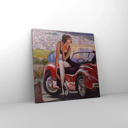 Cuadro sobre lienzo - Impresión de Imagen - Paseo veraniego - 40x40 cm